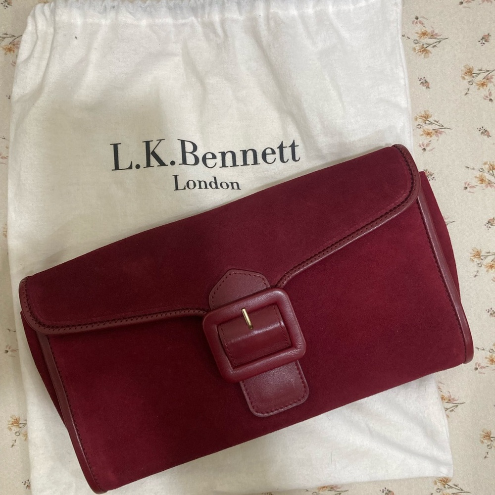 NWT L.K. Bennett Mulberry Clutch